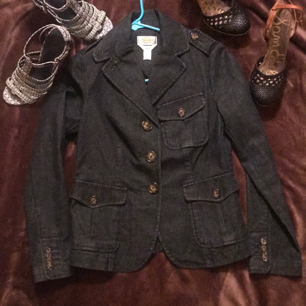🆕 with Tags!! Talbots/fitted Dark Jean Jacket!🌅